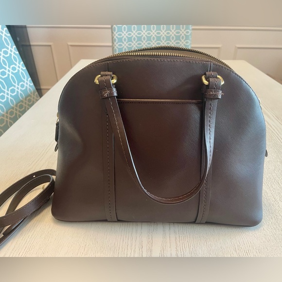 Coach Peyton Leather Cora Domed Satchel Handbag-pre authenticated - Picture 2 of 7